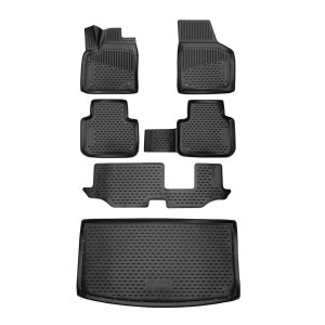 Volkswagen Atlas 3D Floor-Trunk Mats - Omac - SUV KIT - Black - 2018